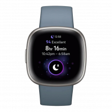 Смарт-годинник Fitbit Versa 4 Waterfall Blue / Platinum (FB523SRAG)