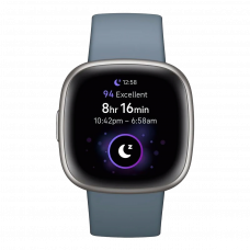 Смарт-годинник Fitbit Versa 4 Waterfall Blue / Platinum (FB523SRAG)
