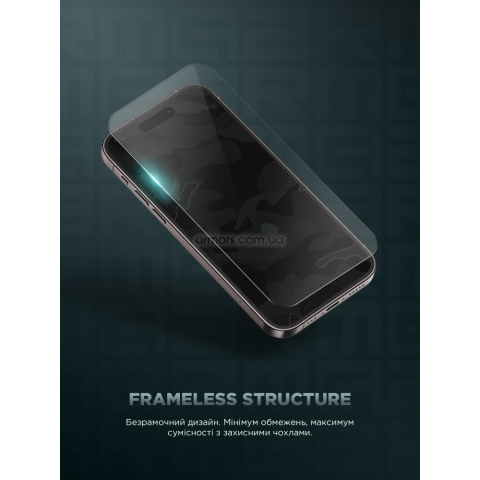 Захисне скло ArmorStandart Infinity Black Icon 2.75D для Apple iPhone 15 Pro (ARM73956) Купити в Україні