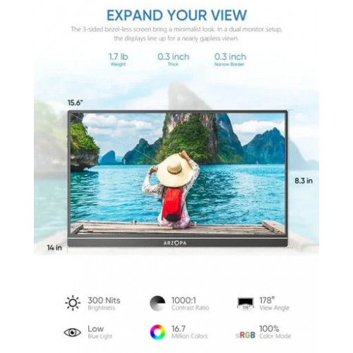 Портативний монітор Arzopa S1 Table 15.6" FHD 1080P (DE 81513723) Купити в Україні