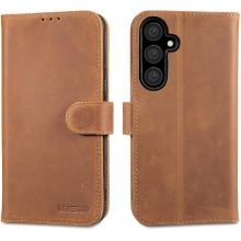 Чохол-книжка LENSUN Samsung Galaxy S24 FE Vintage Brown