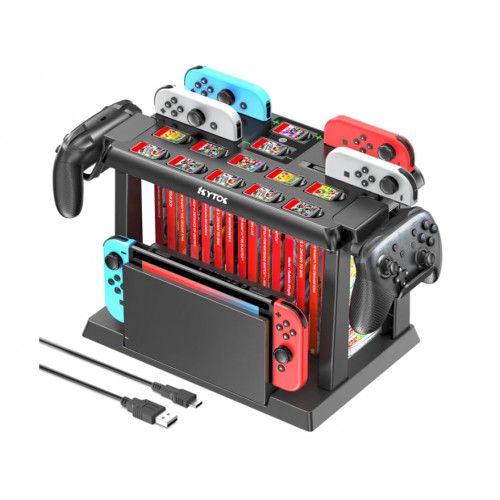 Зарядна станція Controller Charger with Game Slots & Holder для Nintendo Switch (KT-K502) Купити в Україні