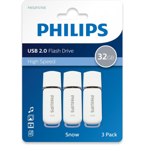 Набір USB-накопичувачів Philips Snow Edition USB 2.0, 32 GB, Grey (3 шт) FM32FD70E/00 Купити в Україні