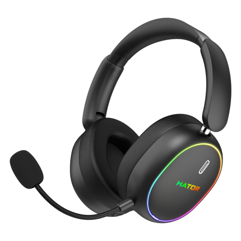 Ігрова гарнітура HATOR PHOENIX 2 Hi-Res (ESH40) wireless black SyncHUB connection Купити в Україні