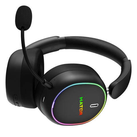 Ігрова гарнітура HATOR PHOENIX 2 Hi-Res (ESH40) wireless black SyncHUB connection Купити в Україні