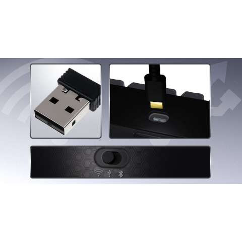 Клавіатура механічна HATOR Skyfall 65 PRO wireless (HTK4160EU) grey-black, UK-ISO, silent switches Купити в Україні