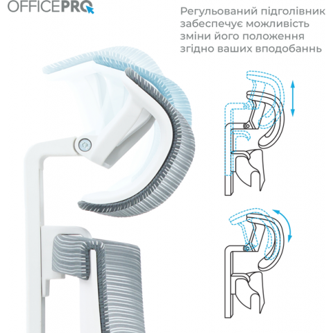 Крісло офісне OfficePro Balance OC550-W-DG-DG Купити в Україні