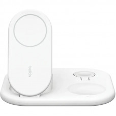 Бездротовий зарядний пристрій Belkin 3in1 Magnetic Foldable Qi2 15W, White WIZ029VFWH