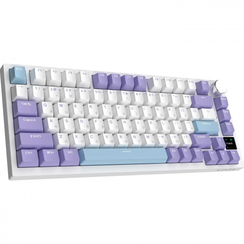 Бездротова механічна клавіатура Ajazz AK820 PRO 75% Flying Fish Switch White RGB (AK820PRO-FF-PWB) Купити в Україні