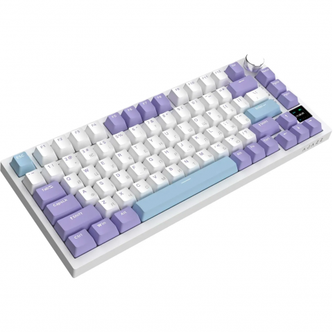 Бездротова механічна клавіатура Ajazz AK820 PRO 75% Flying Fish Switch White RGB (AK820PRO-FF-PWB) Купити в Україні