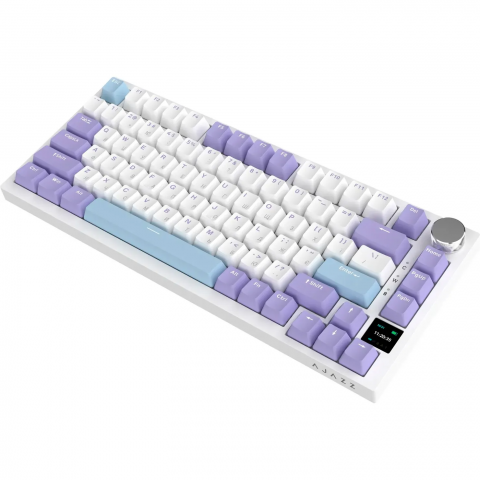Бездротова механічна клавіатура Ajazz AK820 PRO 75% Flying Fish Switch White RGB (AK820PRO-FF-PWB) Купити в Україні