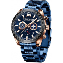 Годинник Megalith 8212M Stainless Steel Band Blue