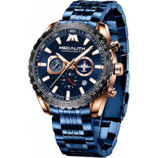 Годинник Megalith 8212M Stainless Steel Band Blue