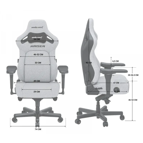 Крісло ігрове Anda Seat Kaiser 4 Black PVC Size L Купити в Україні