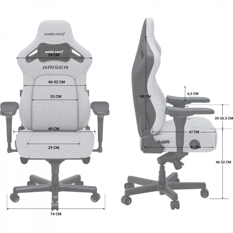 Крісло ігрове Anda Seat Kaiser 4 Violet Size L (AD12YDDC-L-20-V-PV/C) Купити в Україні