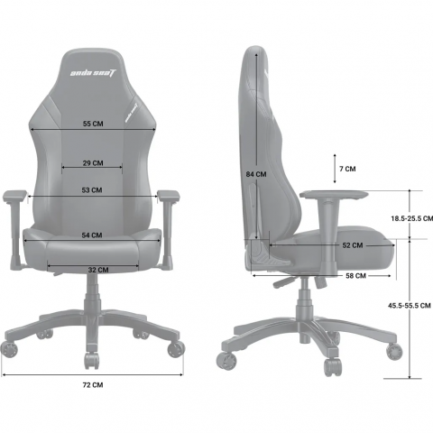 Крісло ігрове Anda Seat Luna Black Size L Купити в Україні