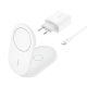 Док-станція Belkin BoostCharge 2-in-1 magnetic foldable Qi2 charger 15W (WIZ028VFWH) Купити в Україні