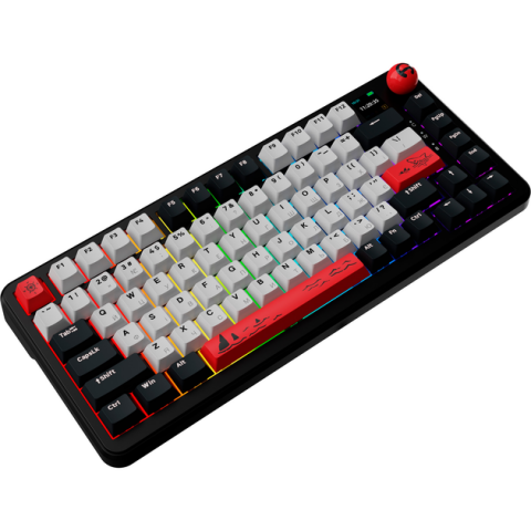 Бездротова механічна клавіатура Ajazz AK820 MAX Avocado Switch Black RGB (AK820MAX-AS-BG) Купити в Україні