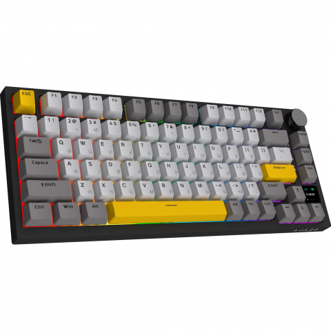 Бездротова механічна клавіатура Ajazz AK820 PRO Flying Fish Switch Black RGB (AK820PRO-FF-BGY) Купити в Україні