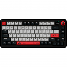Бездротова механічна клавіатура Ajazz AK820 MAX Avocado Switch Black RGB (AK820MAX-AS-BG)