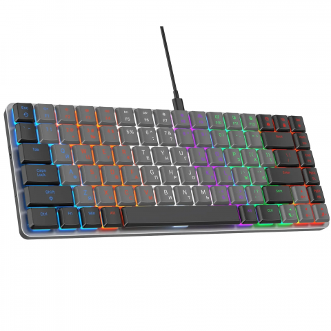 Дротова механічна клавіатура GamePro MK140R Red Switch Low Profile Dark Gray Купити в Україні