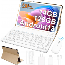 Планшет FACETEL Q3 10,1" 8/128 GB Android 13 Tablet & Octa-Core CPU Gold (комплект)