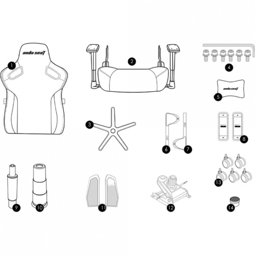 Крісло ігрове Anda Seat Kaiser 3 Grey Fabric Size L Купити в Україні
