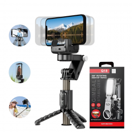 Двоосьовий монопод зі стабілізатором Gimbal Q18 LED