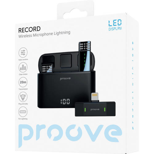 Мікрофон петличний Proove Record Lightning Black (PMRC00010102) Купити в Україні
