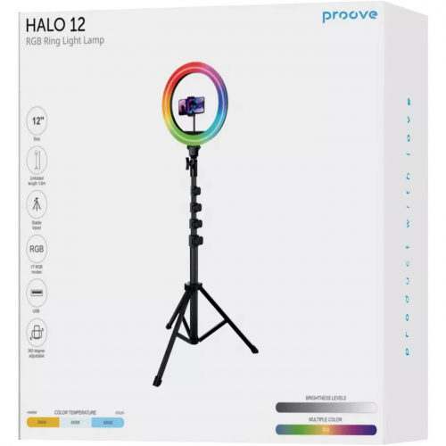 Кільцева лампа LED Lamp Proove Halo (12inch) RGB (PLRL12100401) Купити в Україні