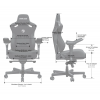 Крісло ігрове Anda Seat Kaiser 3 Pro Fabric Gray Size XL Купити в Україні