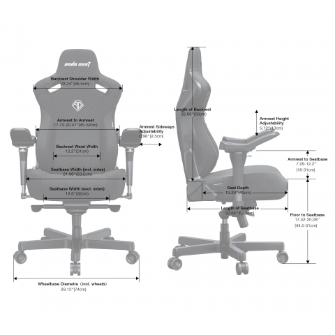 Крісло ігрове Anda Seat Kaiser 3 Pro Fabric Black Size XL Купити в Україні