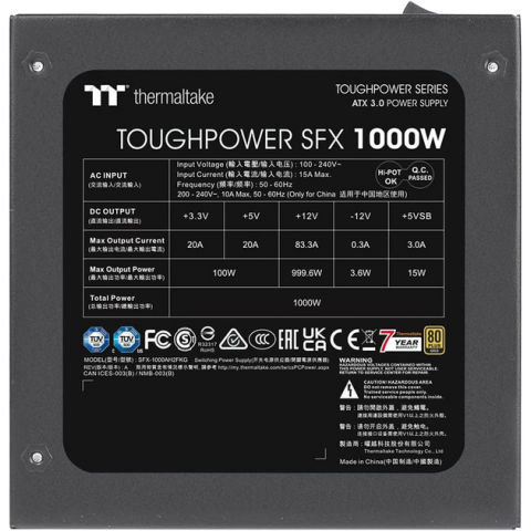 Блок живлення Thermaltake Toughpower SFX 1000W GEN5 STP-1000FNFAPE-1 Купити в Україні