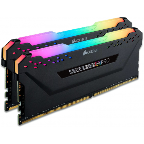 Пам'ять для настільних комп'ютерів Corsair 32 GB (2x16GB) DDR4 3600 MHz Vengeance RGB Pro Black (CMW32GX4M2Z3600C18) Купити в Україні
