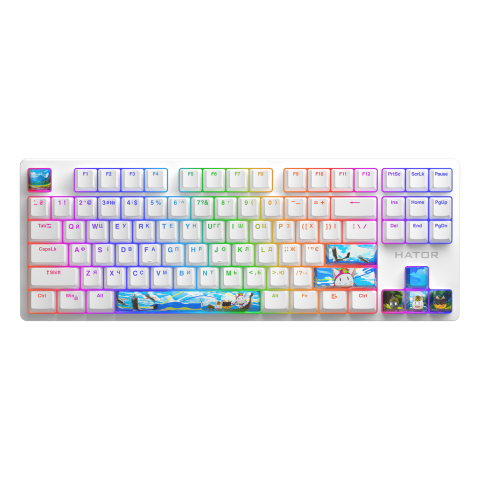 HATOR Authentic Edition fighting cats PBT keycaps - ESC/SPACE/ENTER/R.SHIFT/ARROWS (HTS-705) Купити в Україні