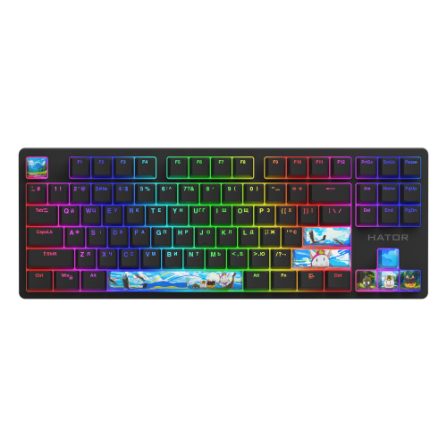 HATOR Authentic Edition fighting cats PBT keycaps - ESC/SPACE/ENTER/R.SHIFT/ARROWS (HTS-705) Купити в Україні