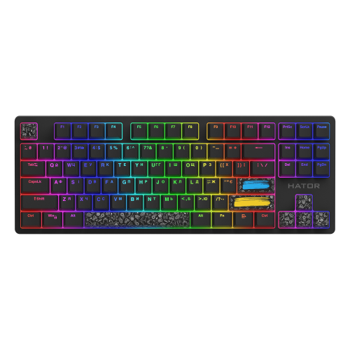HATOR Authentic Edition black PBT keycaps - ESC/SPACE/ENTER/R.SHIFT/ARROWS (HTS-701) Купити в Україні