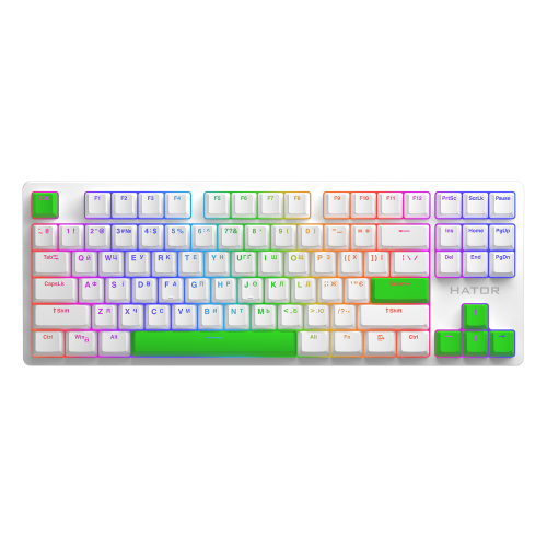 HATOR Green Lime PBT keycaps - ESC/SPACE/ENTER/R.SHIFT/ARROWS (HTS-710) Купити в Україні