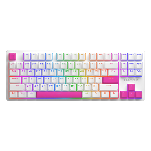 HATOR Knockout Pink PBT keycaps - ESC/SPACE/ENTER/R.SHIFT/ARROWS (HTS-711) Купити в Україні