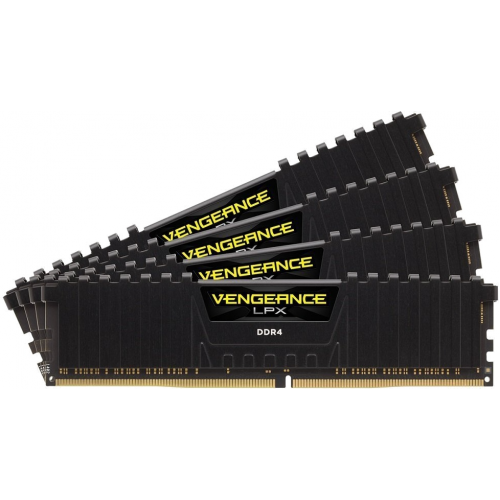 Пам'ять для настільних комп'ютерів Corsair 64 GB (4x16GB) DDR4 3200 MHz Vengeance LPX (CMK64GX4M4E3200C16) Купити в Україні
