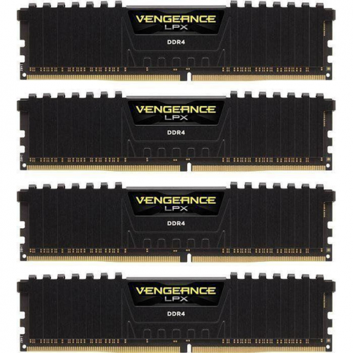 Пам'ять для настільних комп'ютерів Corsair 64 GB (4x16GB) DDR4 3200 MHz Vengeance LPX (CMK64GX4M4E3200C16) Купити в Україні