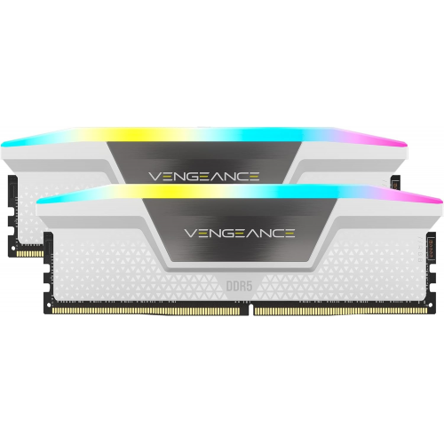Пам'ять для настільних комп'ютерів Corsair 64 GB (2x32GB) DDR5 6000 MHz Vengeance RGB (CMH64GX5M2B6000C30W) Купити в Україні