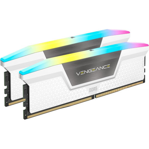 Пам'ять для настільних комп'ютерів Corsair 64 GB (2x32GB) DDR5 6000 MHz Vengeance RGB (CMH64GX5M2B6000C30W) Купити в Україні