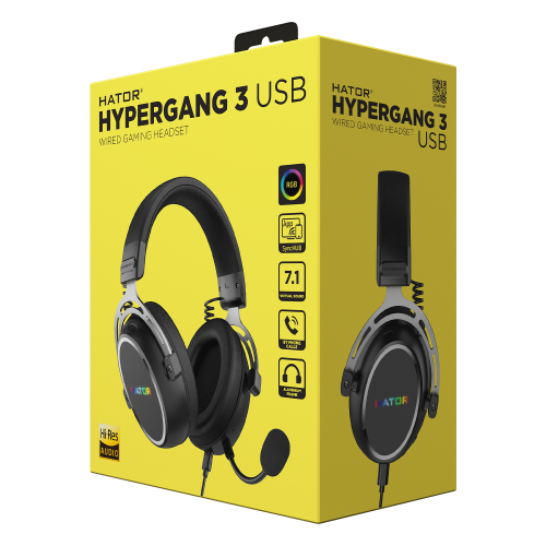 Гарнiтура Hator Hypergang 3 Hi-Res Black (ESH50)