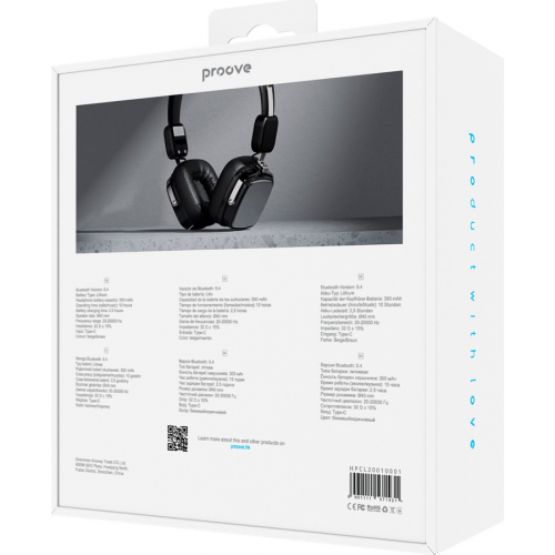 Навушники Bluetooth Proove 70's Classic II Black (HPCL20010001) Купити в Україні