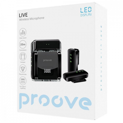 Мікрофон петличний Proove Live Black (PLWM00012101) Купити в Україні