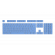 Набір кейкапів HATOR First Ukrainian PBT keycaps UKR/ENG/rU (HTS-138) Blue Купити в Україні