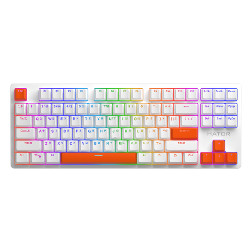HATOR Orange PBT keycaps - ESC/SPACE/ENTER/R.SHIFT/ARROWS (HTS-712) Купити в Україні