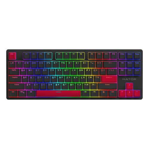 HATOR Racing Red PBT keycaps - ESC/SPACE/ENTER/R.SHIFT/ARROWS (HTS-713) Купити в Україні