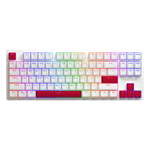 HATOR Racing Red PBT keycaps - ESC/SPACE/ENTER/R.SHIFT/ARROWS (HTS-713) Купити в Україні